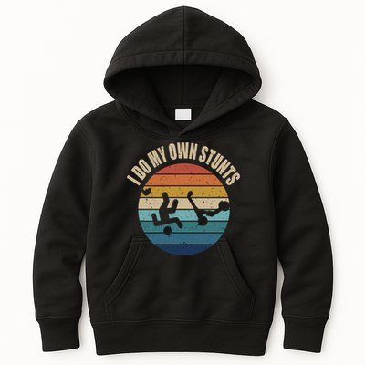 vintage I Do My Own Stunts Scooter Lovers Funny Injury Recovery  Gift Kids Hoodie
