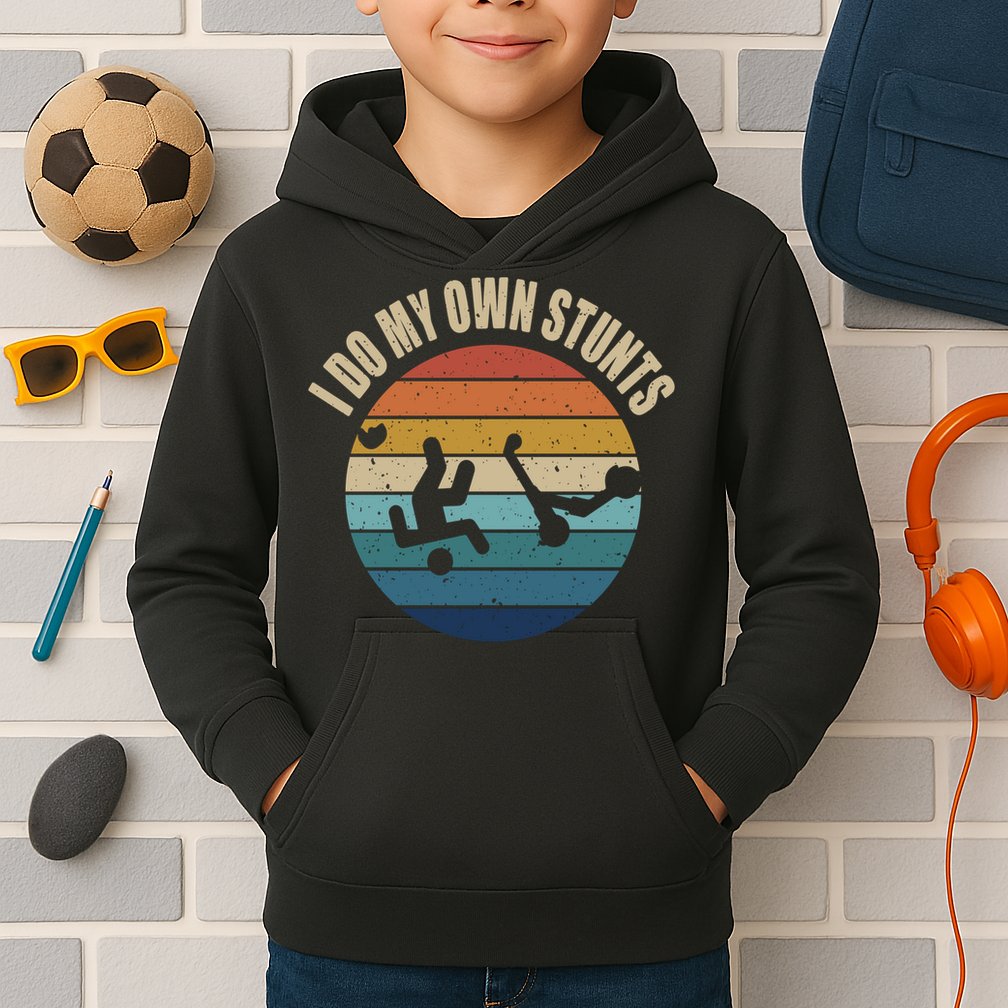 vintage I Do My Own Stunts Scooter Lovers Funny Injury Recovery  Gift Kids Hoodie