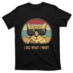 Retro I do what I want cat funny cat lover T-Shirt