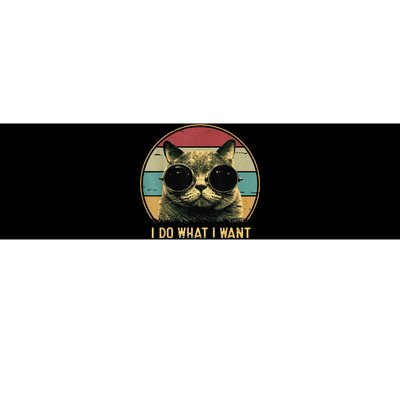 Retro I Do What I Want Funny Cat Lover, Cat Dad, Cat Mom Bumper Sticker