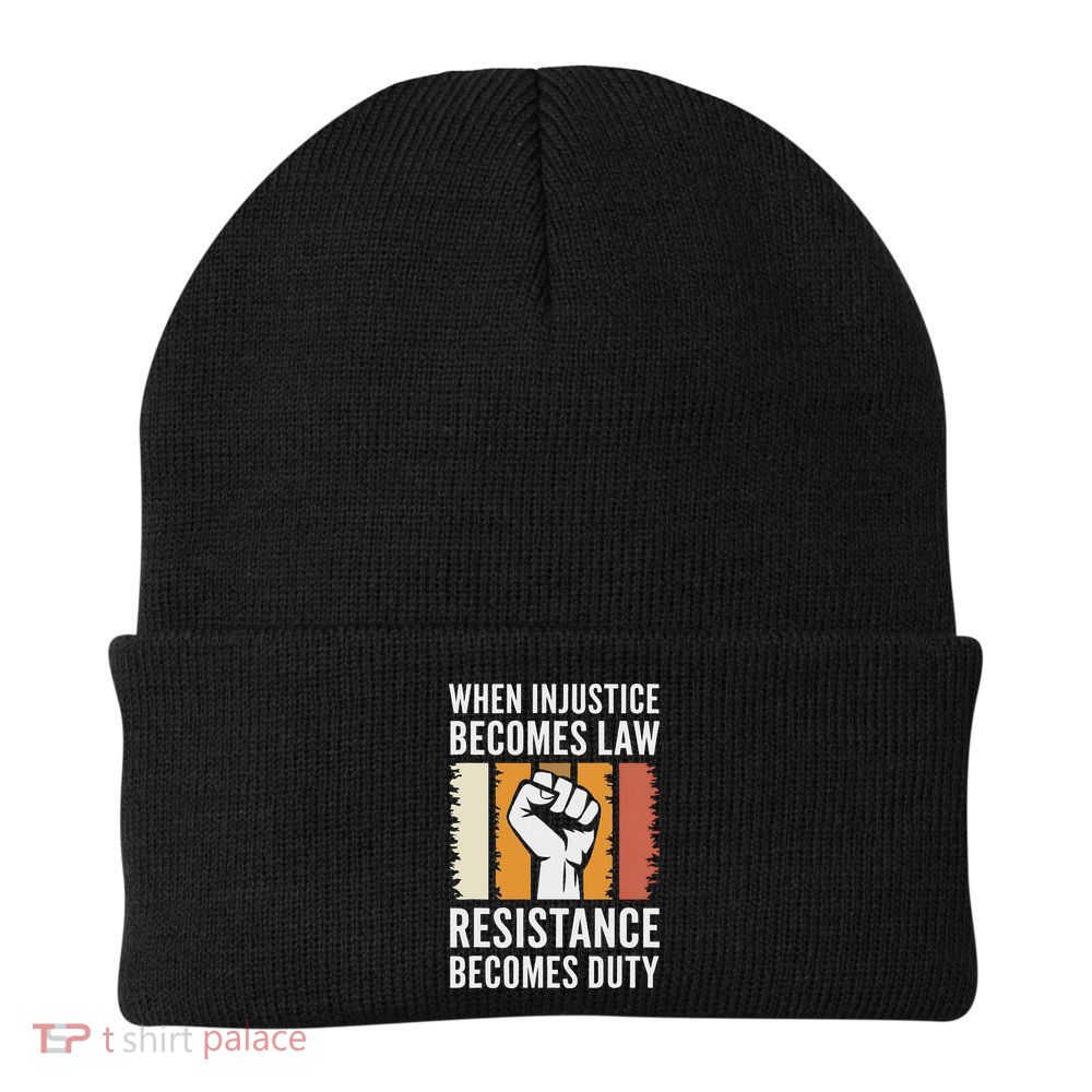 Resistance Is Duty Protest Quote Apparel Activist Gift Beanie