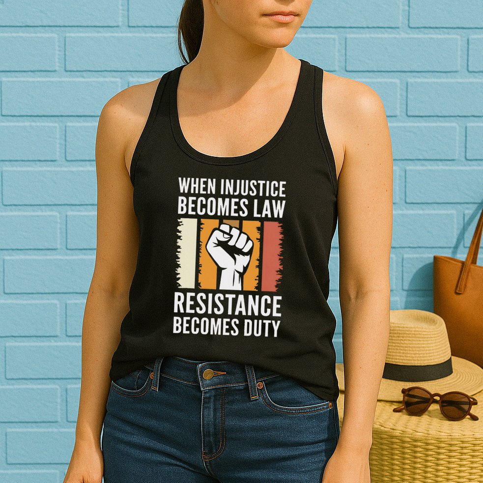 Resistance Is Duty Protest Quote Apparel Activist Gift Womens Tank Top