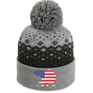 Rat Independence Day Patriotic Usa Flag 4th Of July Gift The Baniff Cuffed Pom Beanie