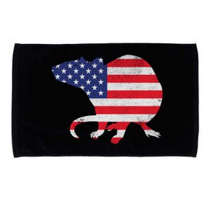 Rat Independence Day Patriotic Usa Flag 4th Of July Gift Microfiber Hand Towel