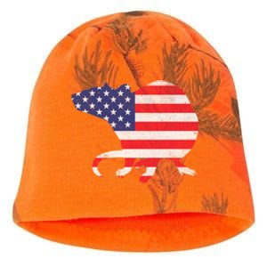 Rat Independence Day Patriotic Usa Flag 4th Of July Gift Kati - Camo Knit Beanie