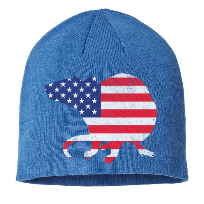 Rat Independence Day Patriotic Usa Flag 4th Of July Gift Sustainable Beanie