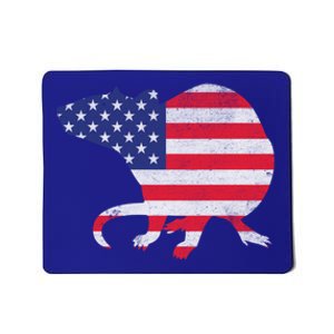 Rat Independence Day Patriotic Usa Flag 4th Of July Gift Mousepad