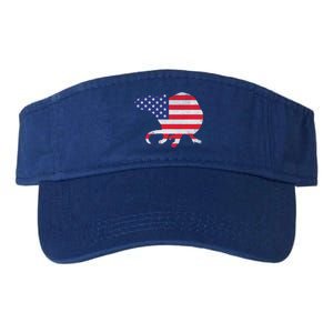 Rat Independence Day Patriotic Usa Flag 4th Of July Gift Valucap Bio-Washed Visor