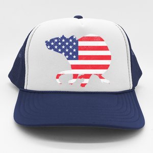 Rat Independence Day Patriotic Usa Flag 4th Of July Gift Trucker Hat