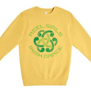 Reel Irish Dance St Patricks Day Ceili Dancer Gift Premium Crewneck Sweatshirt