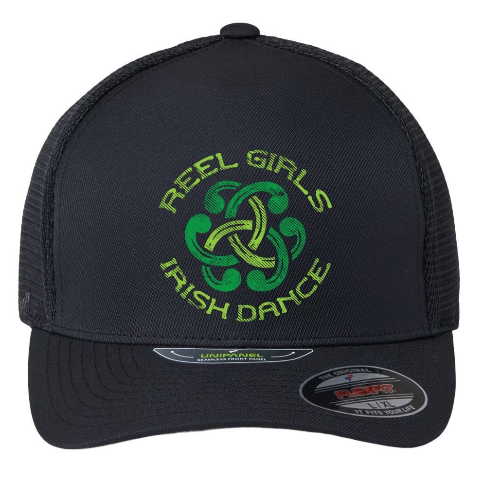 Reel Irish Dance St Patricks Day Ceili Dancer Gift Flexfit Unipanel Trucker Cap