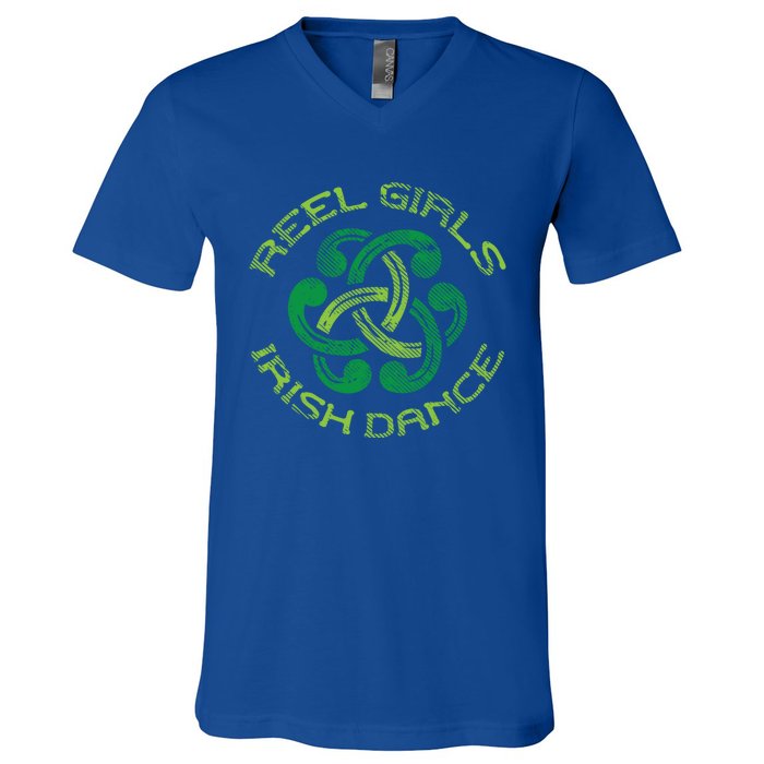 Reel Irish Dance St Patricks Day Ceili Dancer Gift V-Neck T-Shirt