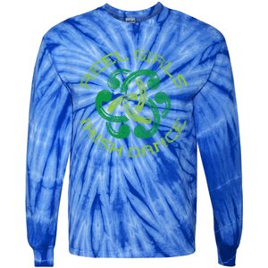 Reel Irish Dance St Patricks Day Ceili Dancer Gift Tie-Dye Long Sleeve Shirt