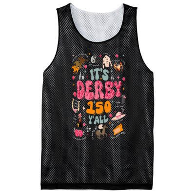 Retro Its Derby 150 Yall 150th Horse Racing Ky Derby Day Mesh Reversible Basketball Jersey Tank