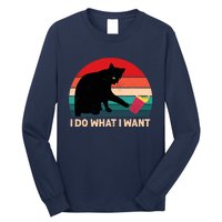 Retro i do what i want Vintage cat Long Sleeve Shirt