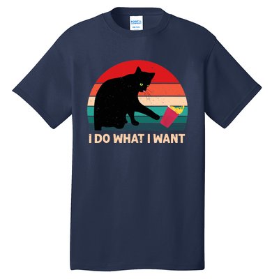 Retro i do what i want Vintage cat Tall T-Shirt