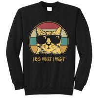 Retro I do what I want cat funny cat lover Sweatshirt