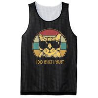 Retro I do what I want cat funny cat lover Mesh Reversible Basketball Jersey Tank