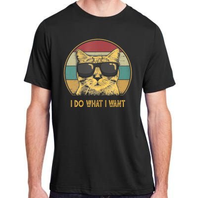 Retro I Do What I Want Cat Funny Cat Lover Adult ChromaSoft Performance T-Shirt