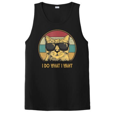 Retro I Do What I Want Cat Funny Cat Lover PosiCharge Competitor Tank