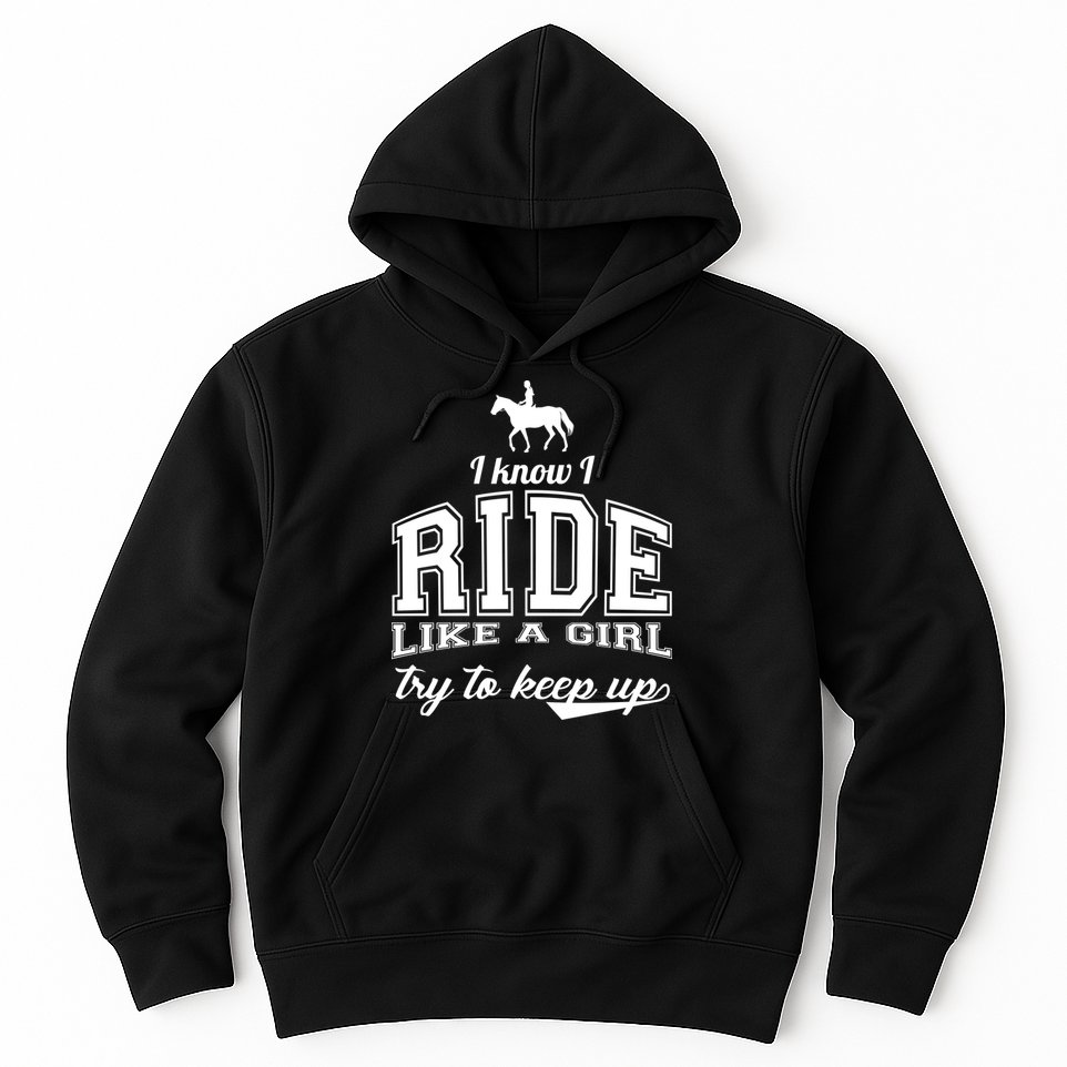 Ride Like A Girl Try To Keep Up Hoodie