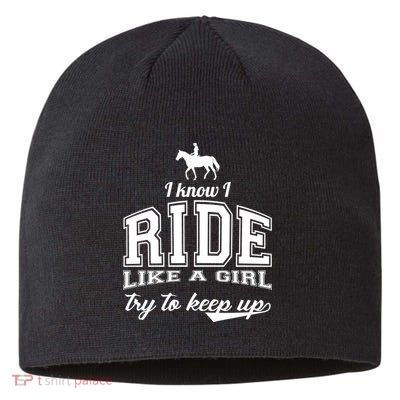 Ride Like A Girl Try To Keep Up Sustainable Beanie