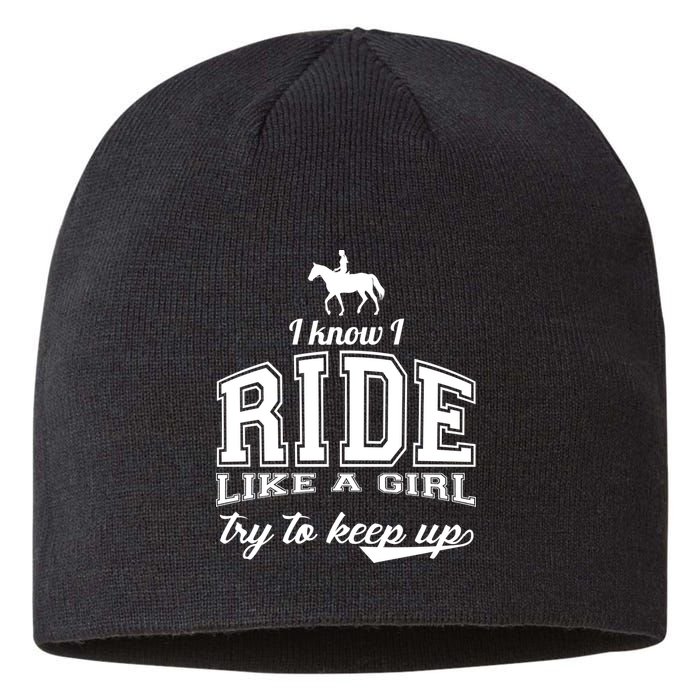 Ride Like A Girl Try To Keep Up Sustainable Beanie