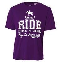 Ride Like A Girl Try To Keep Up Cooling Performance Crew T-Shirt