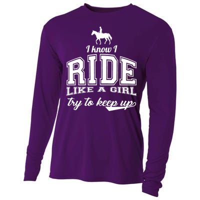 Ride Like A Girl Try To Keep Up Cooling Performance Long Sleeve Crew