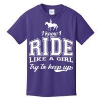 Ride Like A Girl Try To Keep Up Kids T-Shirt