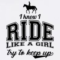 Ride Like A Girl Try To Keep Up Garment-Dyed Sweatshirt