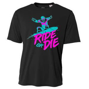 Ride Or Die Snow Boarding Cooling Performance Crew T-Shirt