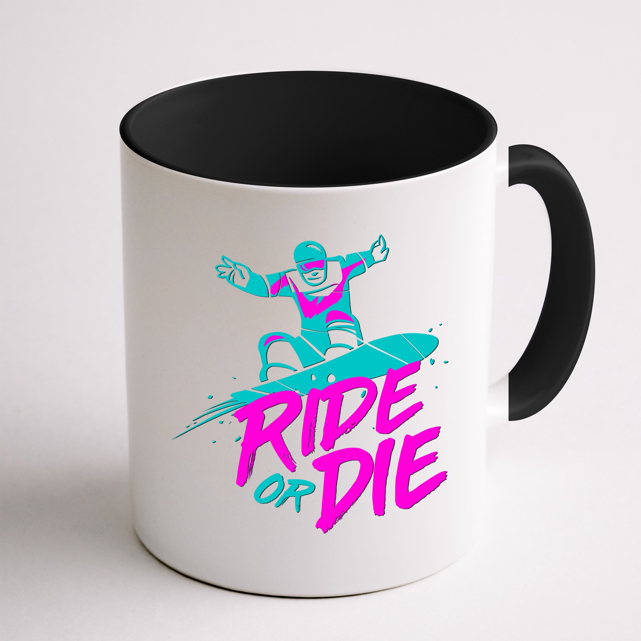 Ride Or Die Snow Boarding Mug
