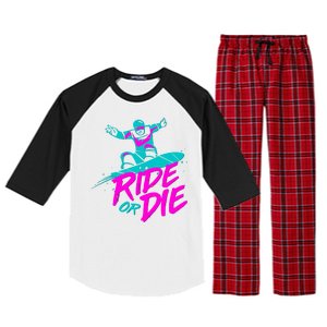 Ride Or Die Snow Boarding Raglan Sleeve Pajama Set