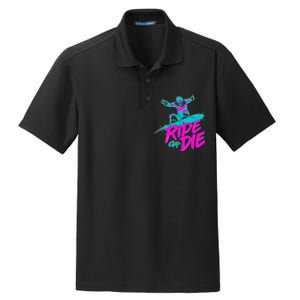 Ride Or Die Snow Boarding Dry Zone Grid Polo