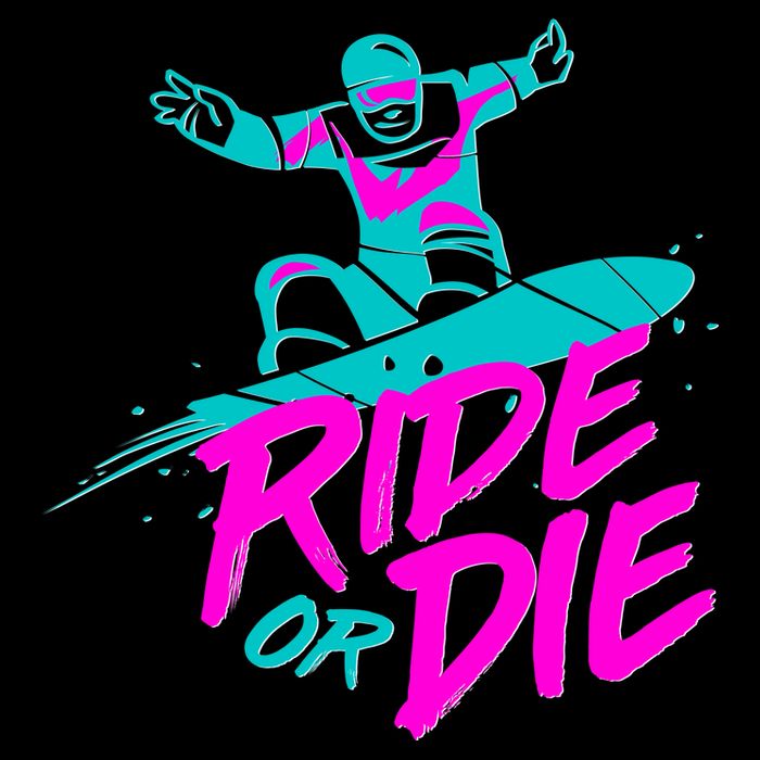 Ride Or Die Snow Boarding Premium T-Shirt