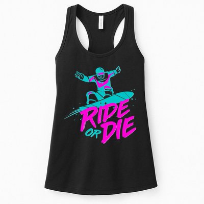 Ride Or Die Snow Boarding Womens Tank Top
