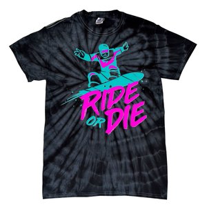 Ride Or Die Snow Boarding Tie-Dye T-Shirt