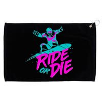 Ride Or Die Snow Boarding Grommeted Golf Towel