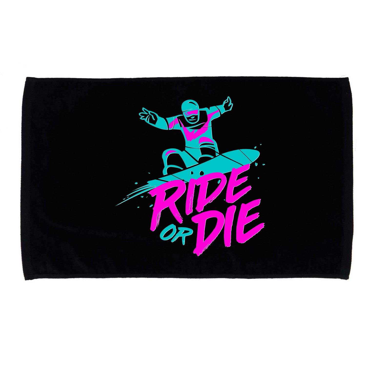 Ride Or Die Snow Boarding Microfiber Hand Towel