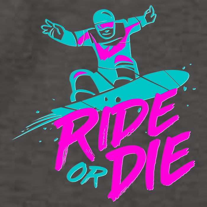 Ride Or Die Snow Boarding Vector Backpack