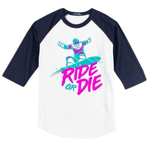 Ride Or Die Snow Boarding Baseball Sleeve Shirt