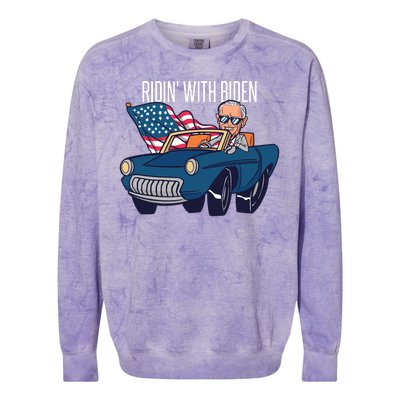 Riden With Biden Colorblast Crewneck Sweatshirt