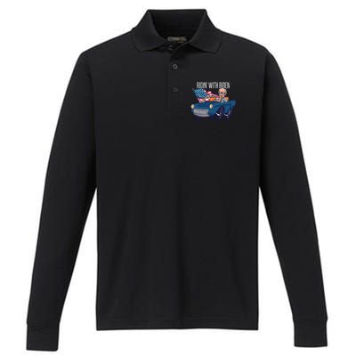 Riden With Biden Performance Long Sleeve Polo