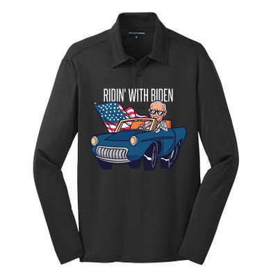 Riden With Biden Silk Touch Performance Long Sleeve Polo