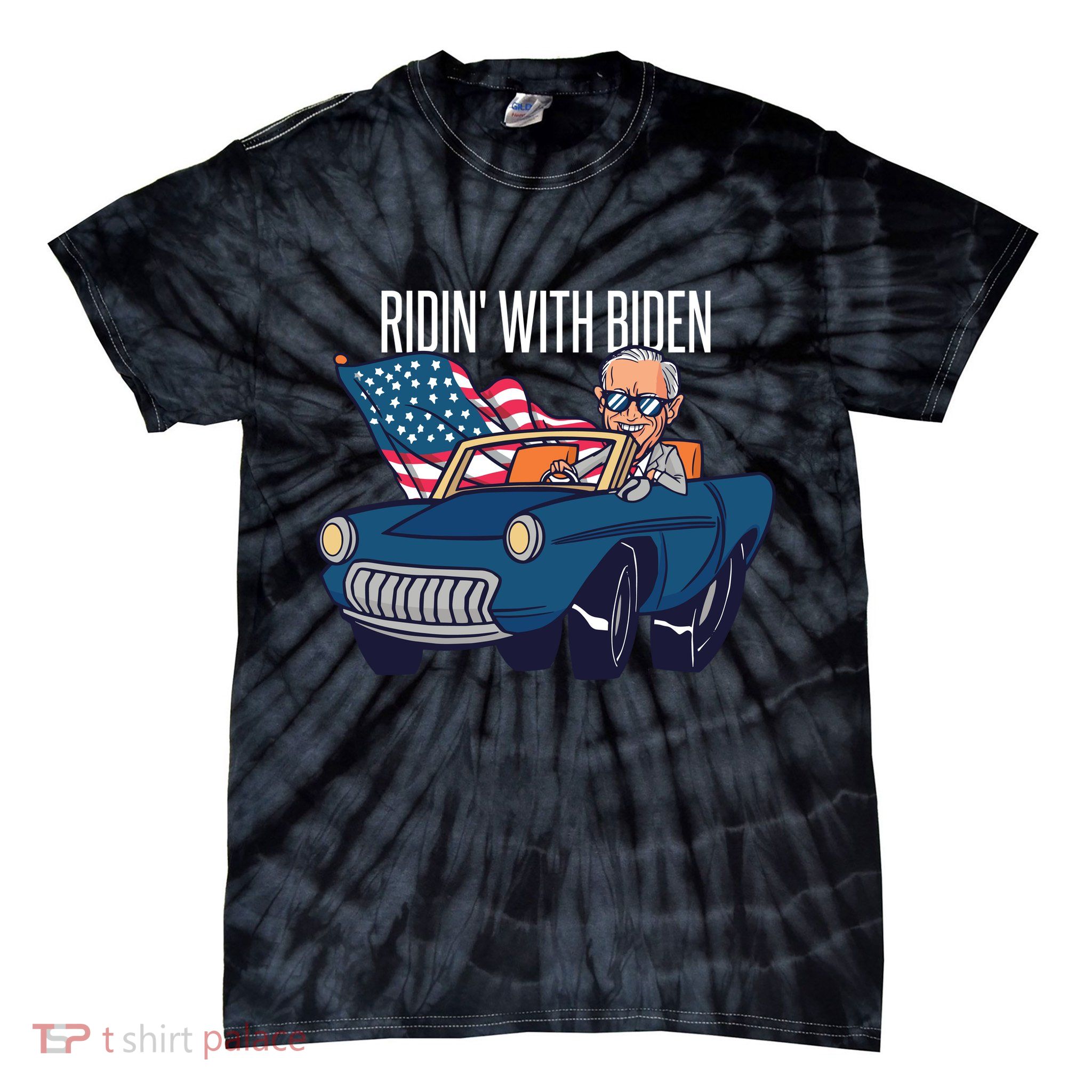 Riden With Biden Tie-Dye T-Shirt