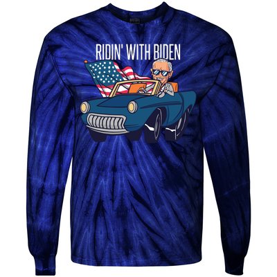 Riden With Biden Tie-Dye Long Sleeve Shirt