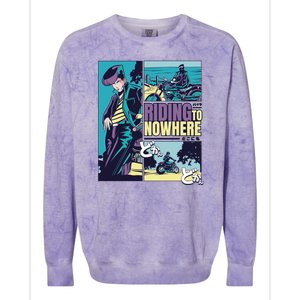 Riding Nowhere Anime Colorblast Crewneck Sweatshirt