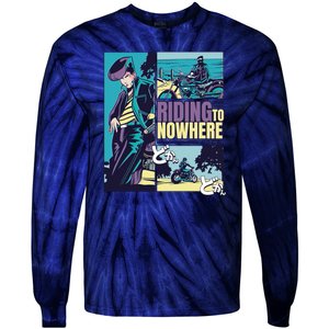 Riding Nowhere Anime Tie-Dye Long Sleeve Shirt