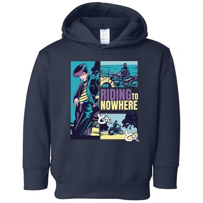 Riding Nowhere Anime Toddler Hoodie